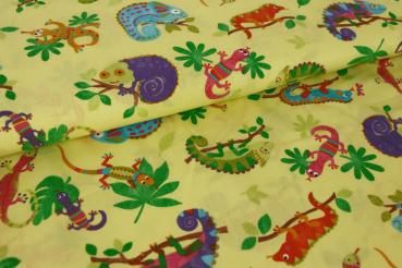 Baumwolle Druck kleine Chameleon